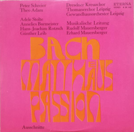 Discuri vinil - Johann Sebastian Bach - Matthäus-Passion (Ausschnitte)