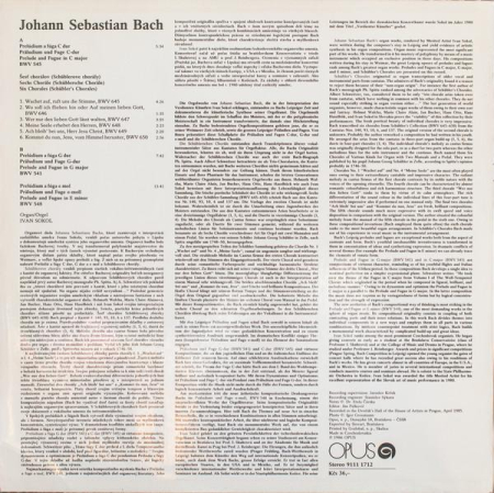 Johann Sebastian Bach - Organ Compositions, BWV 545, 645-650, 541, 548 [1]