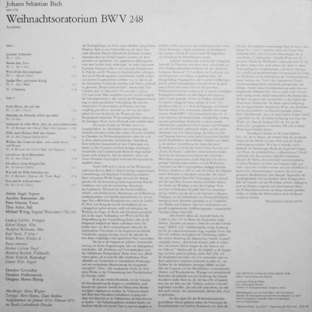 Johann Sebastian Bach - Weihnachtsoratorium (Ausschnitte) (Disc Vinil) [1]