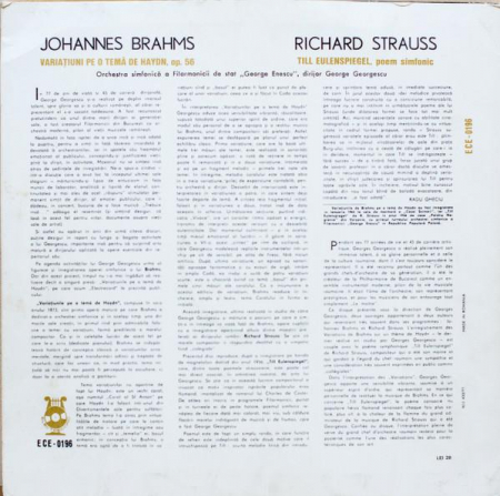 Johannes Brahms - Variațiuni Pe O Temă De Haydn / Till Eulenspiegel, (Disc Vinil) [1]