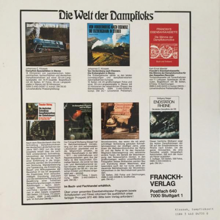 Johannes C. Klossek - Die Dampflokzeit In Stereo, (Disc Vinil) [1]