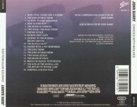 John Barry - Dances With Wolves (Original Motion Picture Soundtrack) , (CD) [1]