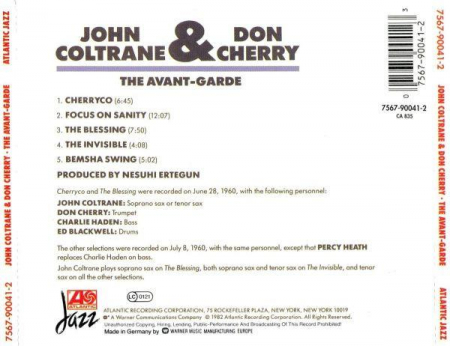 John Coltrane - The Avant Garde, (CD) [1]