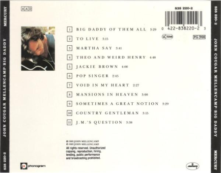 John Cougar Mellencamp - Big Daddy (CD) [1]