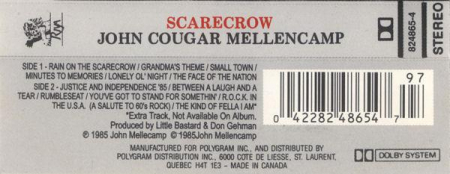 John Cougar Mellencamp - Scarecrow, (Casetă Audio) [1]