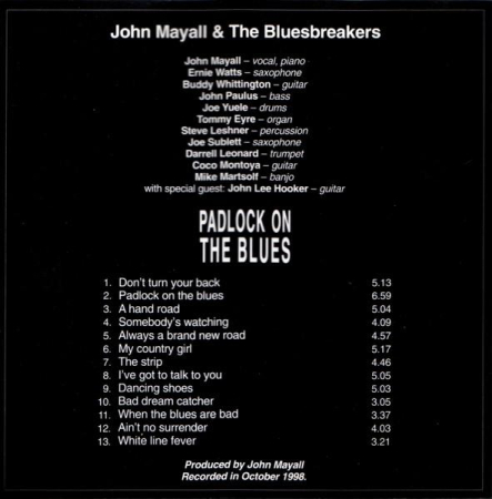 John Mayall & The Bluesbreakers - Padlock On The Blues (CD) [1]