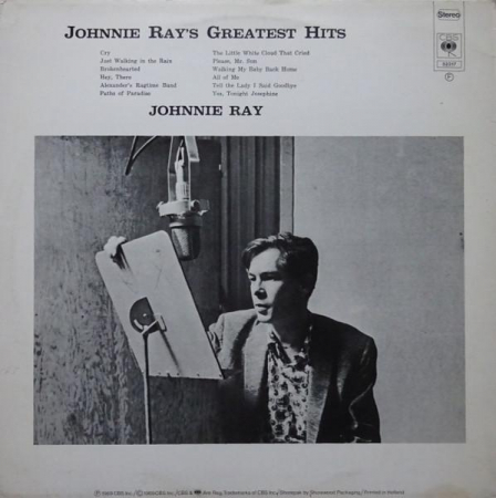 Johnnie Ray - Johnnie Ray's Greatest Hits, (Disc Vinil) [1]