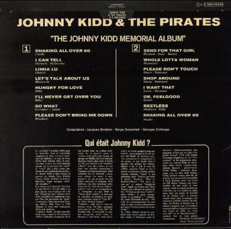 Johnny Kidd & The Pirates - The Johnny Kidd Memorial Album, (Disc Vinil) [1]