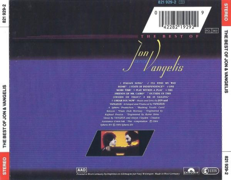 Jon & Vangelis - The Best Of Jon And Vangelis [1]