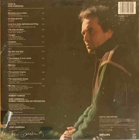 José Carreras - Love Is..., (Disc Vinil) [1]