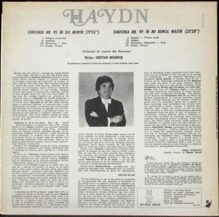 Joseph Haydn - Symphonies Nos 95 And 99, (Disc Vinil) [1]