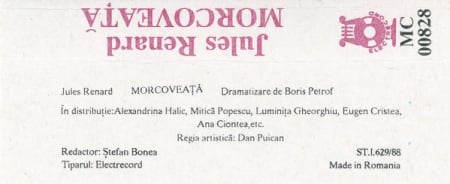 Jules Renard - Morcoveață, (Casetă Audio) [1]