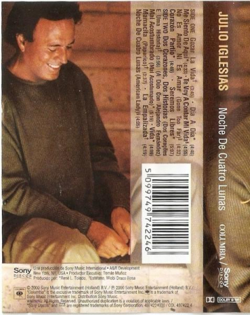Julio Iglesias - Noche De Cuatro Lunas, (Casetă Audio) [1]