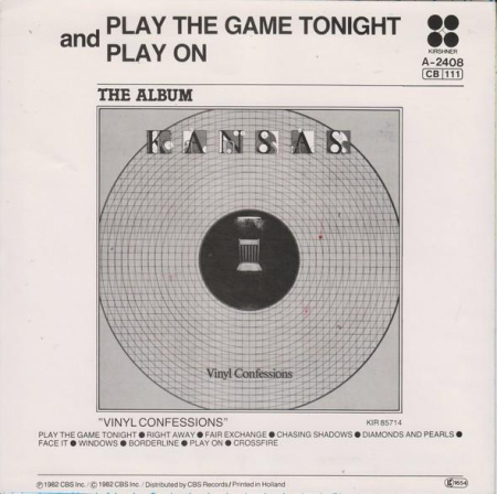 Kansas - Play The Game Tonight (Disc Vinil) [1]