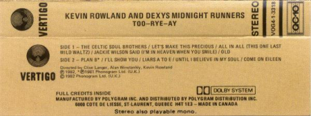 Kevin Rowland - Too-Rye-Ay (Caseta Audio) [1]