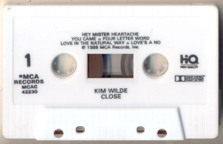 Kim Wilde - Close (Caseta Audio) [1]