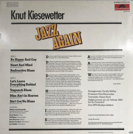 Knut Kiesewetter - Jazz Again, (Disc Vinil) [1]