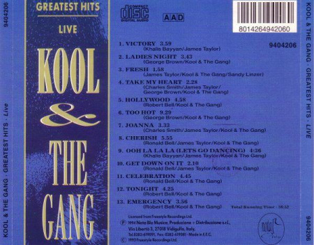 Kool & The Gang - Greatest Hits Live, (CD) [1]
