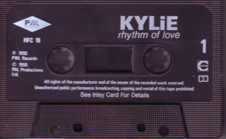 Kylie Minogue - Rhythm Of Love , (Casetă Audio) [1]