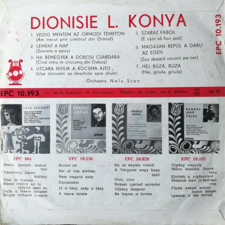 Ladislau Konya - Végig Mentem Az Ormodi Temetön, (Disc Vinil) [1]