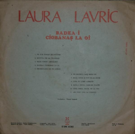 Laura Lavric - Badea-i Ciobănaș La Oi, (Disc Vinil) [1]
