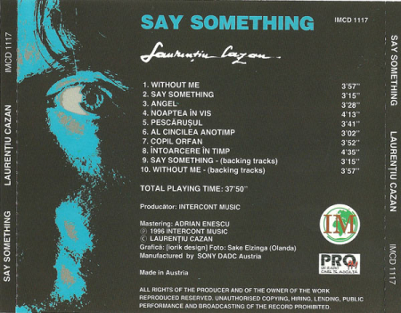 Laurențiu Cazan - Say Something , (CD) [1]