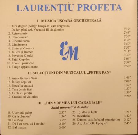 Laurențiu Profeta – Elogiul Melodiei (CD) [1]