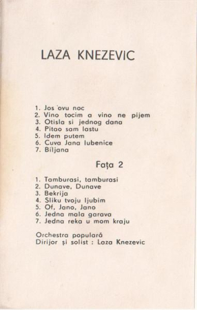 Laza Cnejevici - Muzică Populară Sîrbească (Caseta Audio) [1]