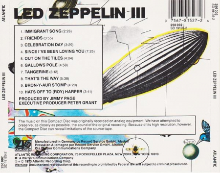 Led Zeppelin - Led Zeppelin III, (CD) [1]