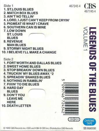 Legends Of The Blues: Volume 1 (Caseta Audio) [1]