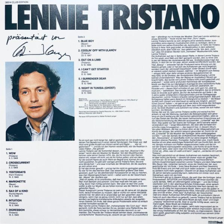 Lennie Tristano - V.I.P.-Jazz 17 (Intuition) (Disc Vinil) [1]
