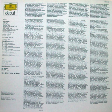Leo Brouwer - Werke Für Gitarre Solo, (Disc Vinil) [1]