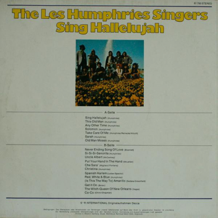 Les Humphries Singers - Sing Hallelujah, (Disc Vinil) [1]