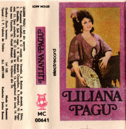 Casete audio - Liliana Pagu - Liliana Pagu (Caseta Audio)