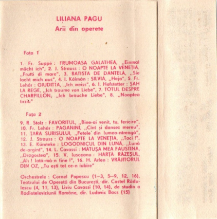 Liliana Pagu - Liliana Pagu (Caseta Audio) [1]