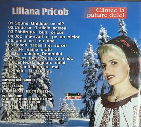 Liliana Pricob - Cântec la pahare dulci (CD) [1]