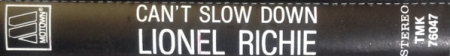 Lionel Richie - Can't Slow Down (Caseta Audio) [1]