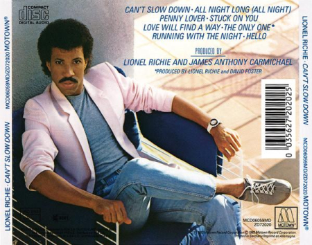 Lionel Richie - Can't Slow Down (CD) [1]