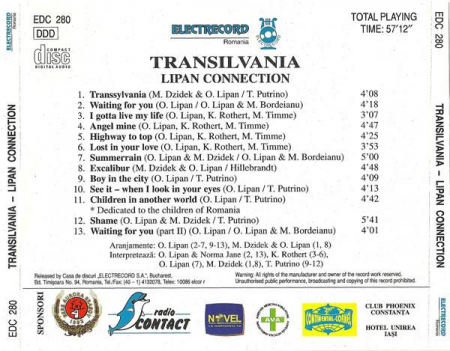 Lipan Connection - Transilvania, (CD) [1]