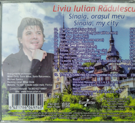 Liviu Iulian Rădulescu – Sinaia, Oraşul Meu = Sinaia, My City (CD) [1]