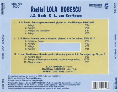 Lola Bobescu - Recital, (CD) [1]