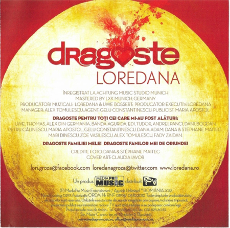 Loredana* – Dragoste (CD) [1]