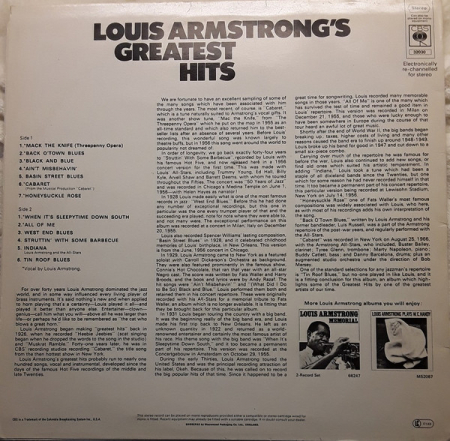 Louis Armstrong - Greatest Hits, (Disc Vinil) [1]
