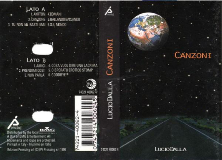 Casete audio - Lucio Dalla - Canzoni