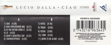 Lucio Dalla - Ciao (Caseta Audio) [1]