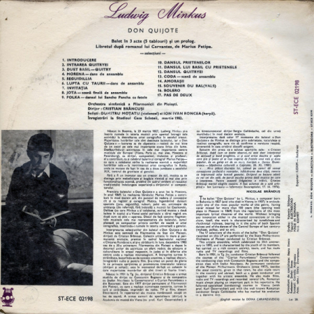 Ludwig Minkus - Don Quijote (Selecțiuni), (Disc Vinil) [1]