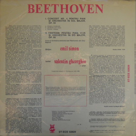 Ludwig van Beethoven - Concerto No.4 For Piano And Orchestra / Fantasia For Piano, Choir And Orchestra, (Disc Vinil) [1]