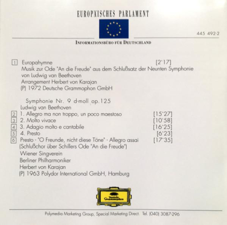 Ludwig van Beethoven - Europahymne · Symphonie Nr. 9 (CD) [1]
