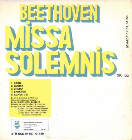 Ludwig van Beethoven - Missa Solemnis, (Disc Vinil) [1]