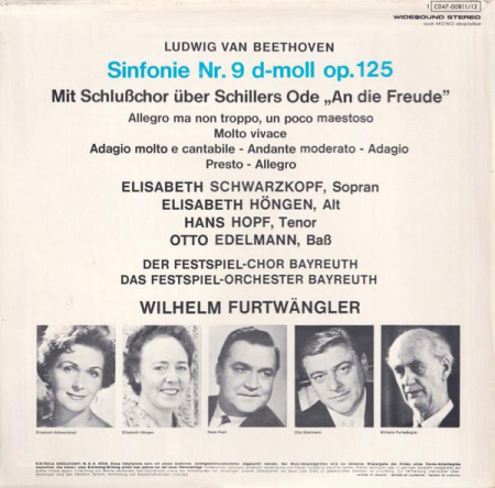 Ludwig van Beethoven - Sinfonie Nr. 9 Mit Schlusschor Uber Schillers Ode "An Die Freude" (Disc Vinil) [1]